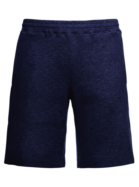 Gaudenzi Blue Cotton Bermuda Shorts With Drawstring In Black