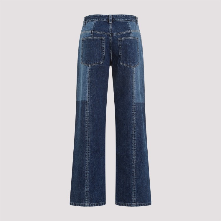 Shop Jil Sander Denim Cobalt Blue Cotton Jeans