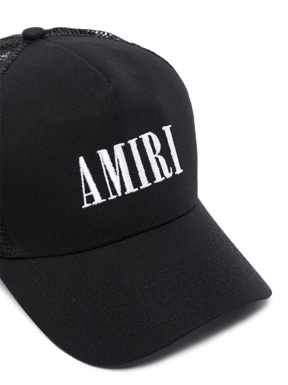 Shop Amiri Black Cotton/tencel™ Core Logo-embroidered Baseball Cap