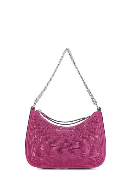 Shop Michael Michael Kors Sm Chain Hand Bag In Pink