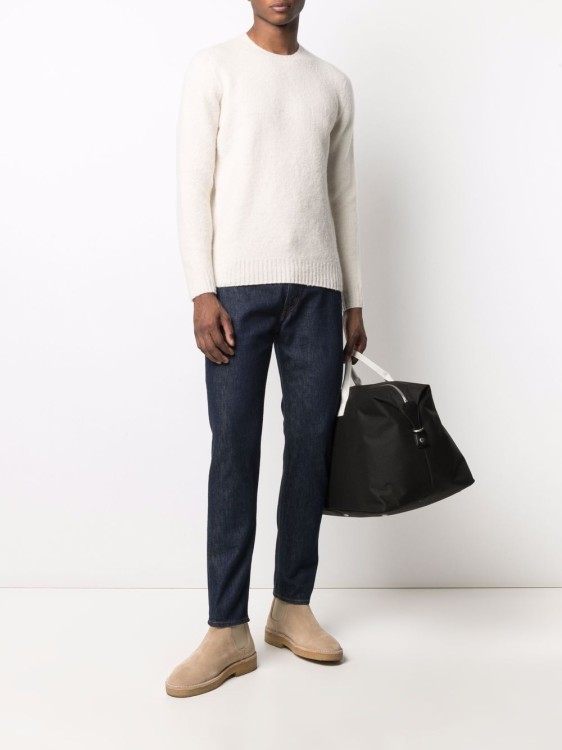 Shop Drumohr Black Knit Sweater In White