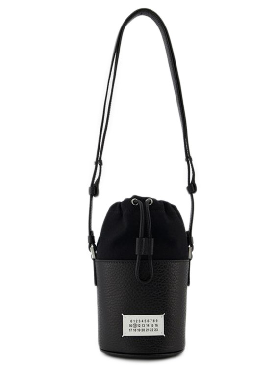 Shop Maison Margiela 5ac Mini Hobo Bag  - Black - Leather