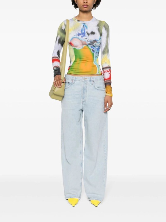 Agolde Low Slung Baggy Jeans In Fragment In Blue