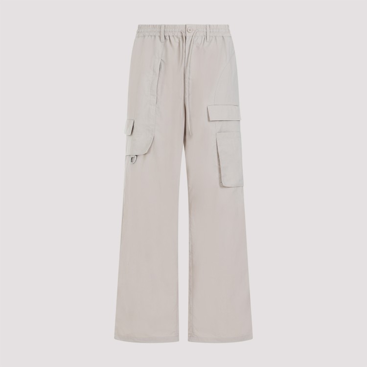 Shop Y-3 Clay Brown Crinkle Nylon Pants In Grey