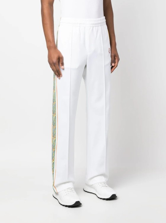 Shop Casablanca Tape-detail Track Pants In White