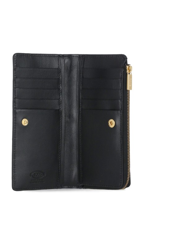 Shop Tod's Black Smooth Leather Wallet