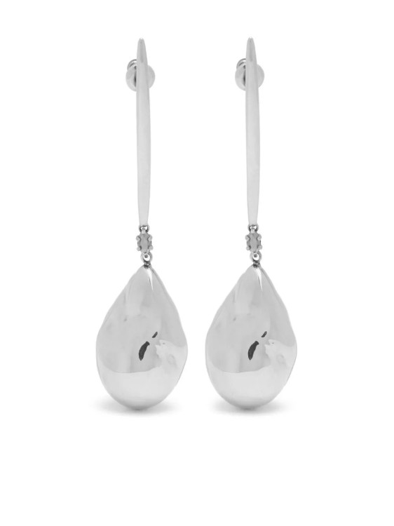 Shop Alexander Mcqueen Silver Metal Pearl Earrings