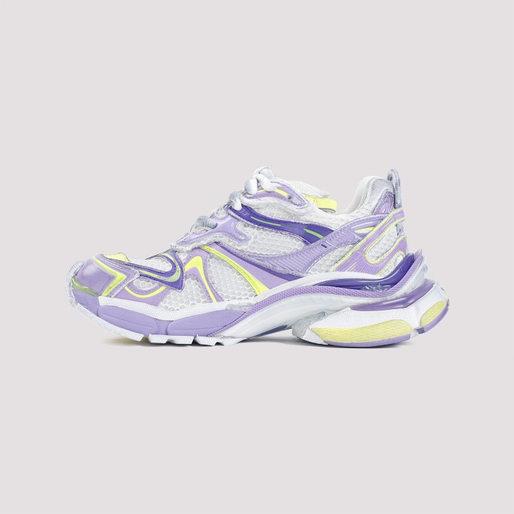 Balenciaga Purple Runner 2.0 Low Top Sneakers In White