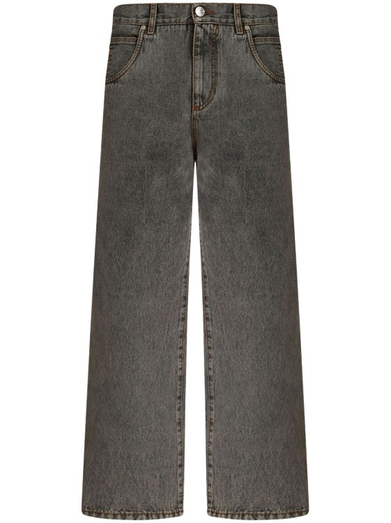 Shop Etro Mid-rise Straight-leg Jeans In Grey