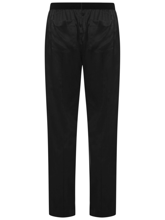 Shop Tom Ford Black Silk Satin Pajama Pants