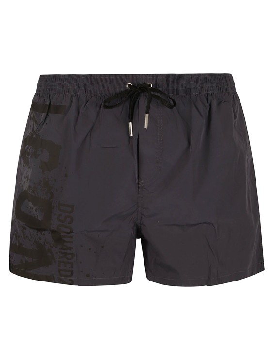 Dsquared2 Drawstring Waist Icon Swimshorts In Black