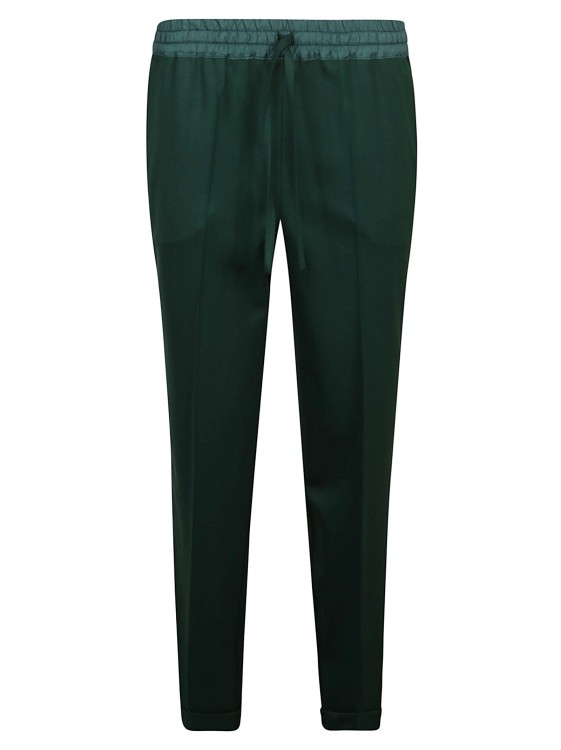 P.a.r.o.s.h Tapered Drawstring Wool Trousers In Green