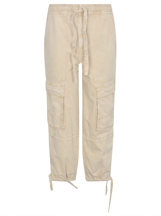 Shop Isabel Marant Étoile Sand Beige Cotton Trousers In Neutrals