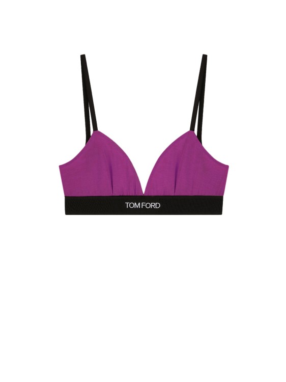 Shop Tom Ford Modal Bra With Logo In Pink