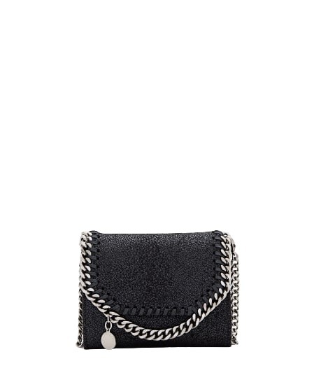 Stella Mccartney Wallet With Chain Straps In Black