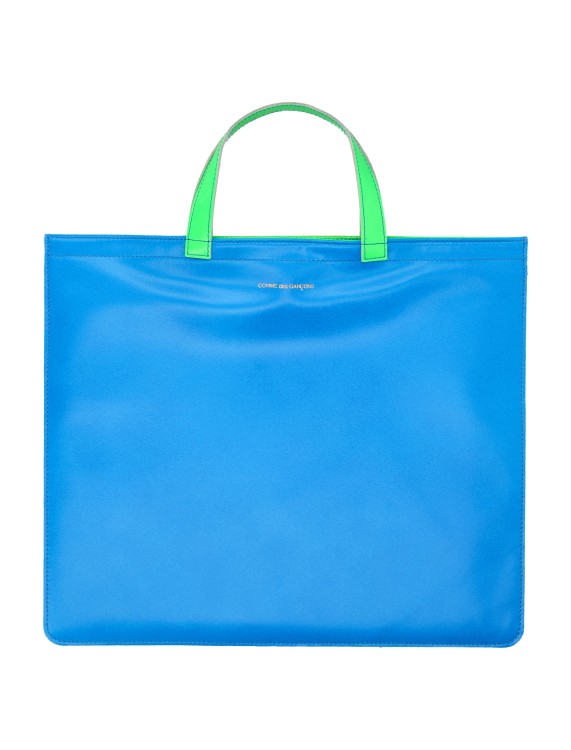 Shop Comme Des Garçons Super Fluo Tote Bag In Blue
