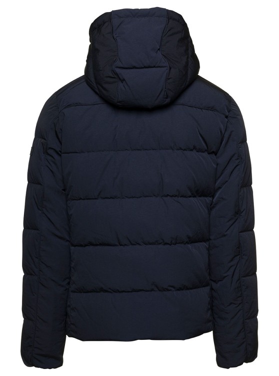 Shop Tatras 'sinami' Blue Down Jacket With Logo Patch In Nylon In Black