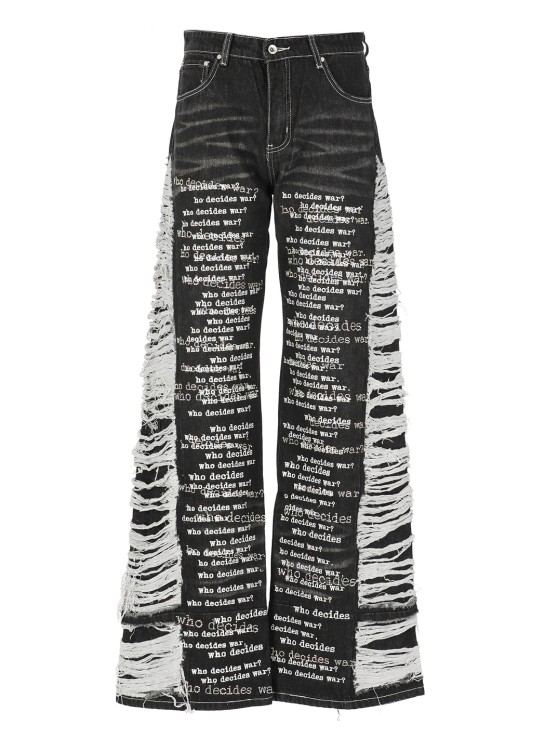 Who Decides War Jeans With Logo In Black