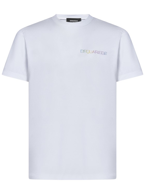 Shop Dsquared2 Optical White Cotton Jersey T-shirt