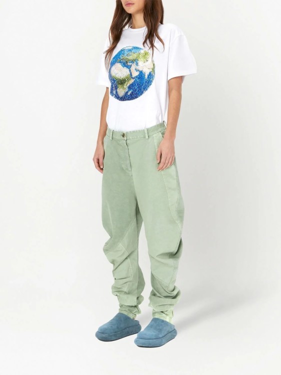 Shop Jw Anderson Green Twisted Pants