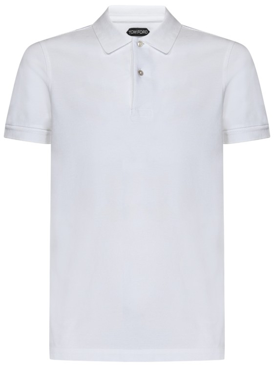 Shop Tom Ford Short-sleeved Tennis Polo Shirt In White