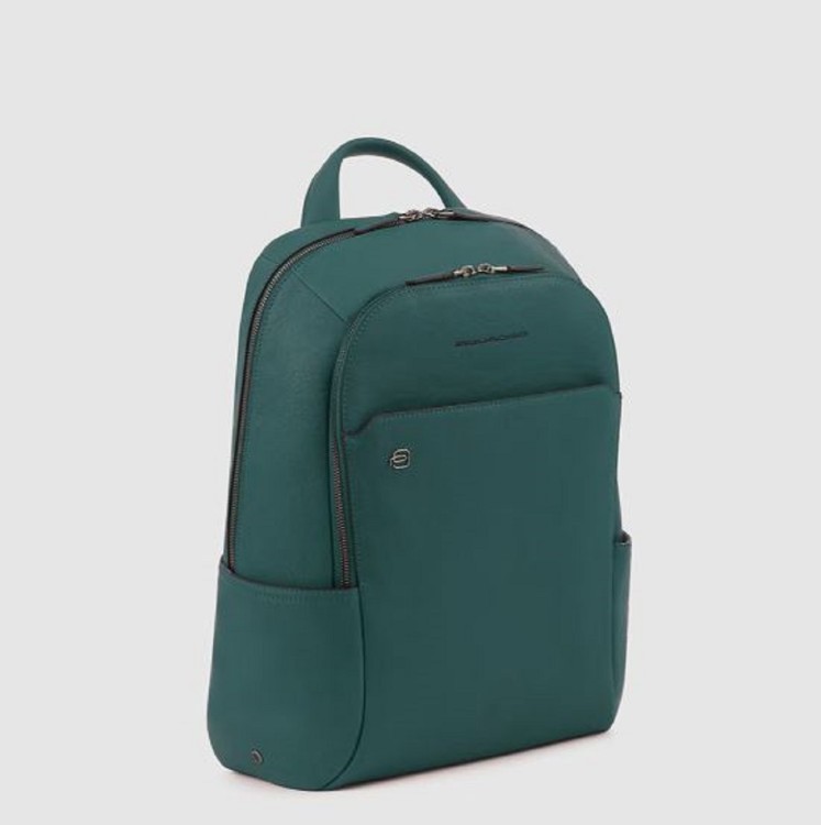 Shop Piquadro Green Leather Backpack