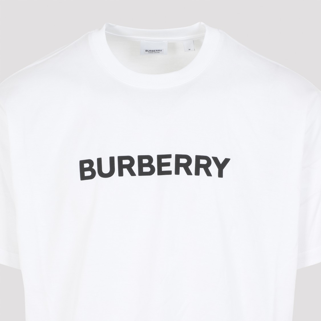 Shop Burberry White Cotton T-shirt