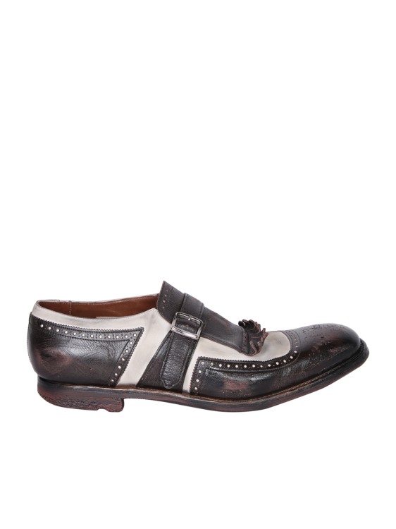 Church's Leather Loafer With Two-tone Finish In Burgundy