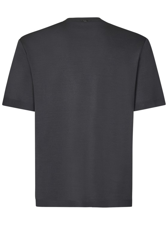 Shop Herno Gray T-shirt In Plain Weave Cotton Piqué In Grey