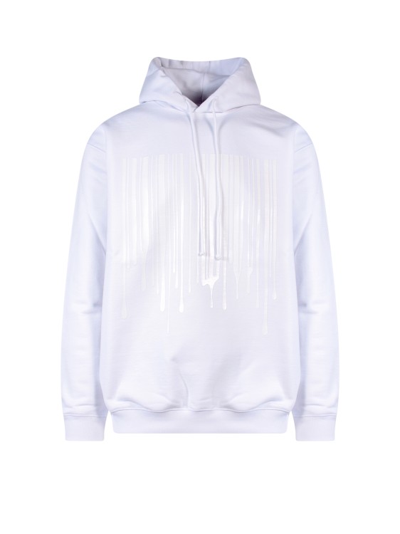 Vtmnts Cotton Sweatshirt With Iconic Frontal Barcode In White