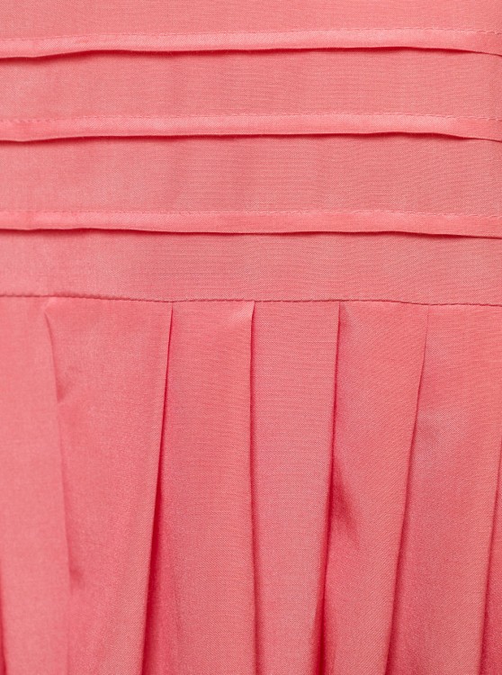 Shop Mario Dice Pink Cotton Blend Dress In Burgundy