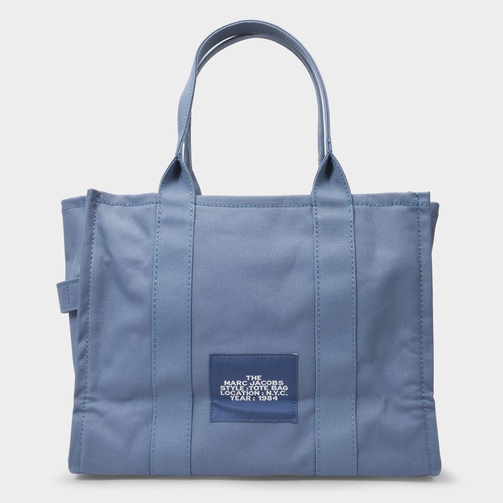 Marc Jacobs The Large Tote Bag In Blue Canvas In Blue