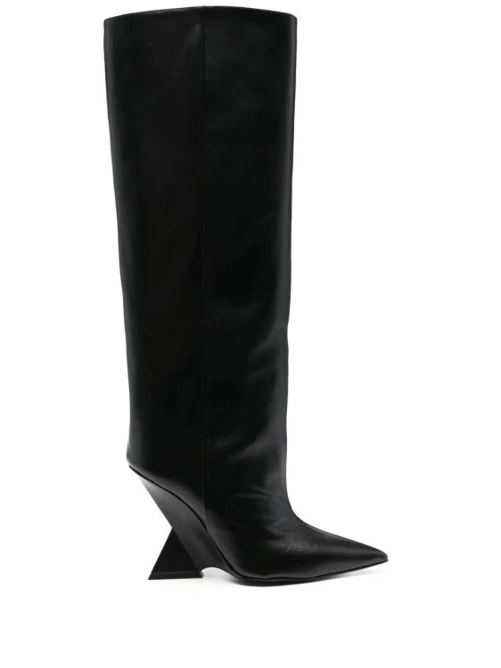 Shop Attico Cheope Knee-high 105mm Boots In Black