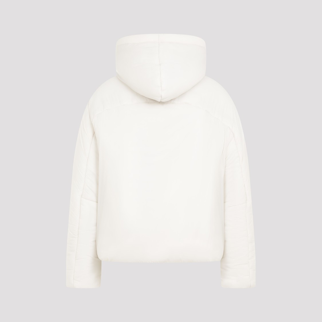 Mordecai Feather Down Jacket With Hood And Pockets In Neutrals