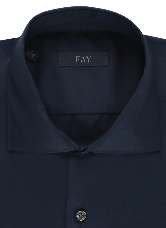 Shop Fay Cotton Shirt In Blue