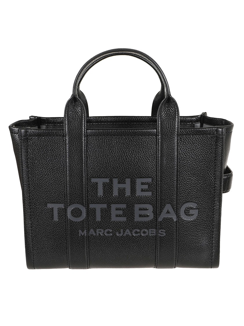 Marc Jacobs Small The Tote Bag Grain-leather In Black