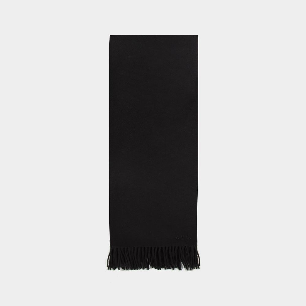 Apc Alix Scarf - Wool - Black In Black