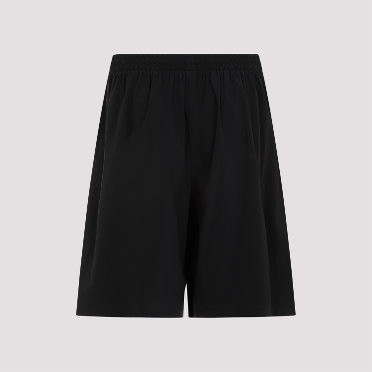 Shop Balenciaga Stretch Black Polyamide Shorts