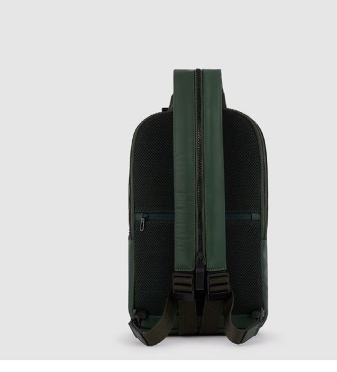 Shop Piquadro Green One Shoulder Bag