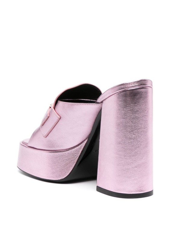 Shop Versace Medusa '95 Pink Mules Shoes In Purple