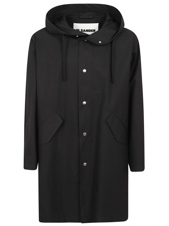 Shop Jil Sander Long Sleeve Raincoat In Black