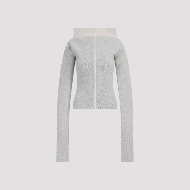 Rick Owens High-neck Extra Long-sleeves Jumper In White