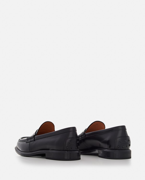 Shop Tod's Classic Leather Loafers In Black