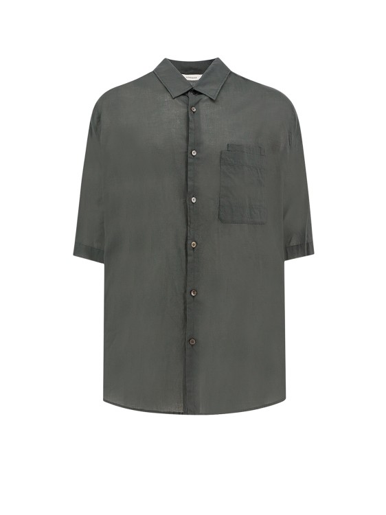 Shop Lemaire Green Cotton Shirt