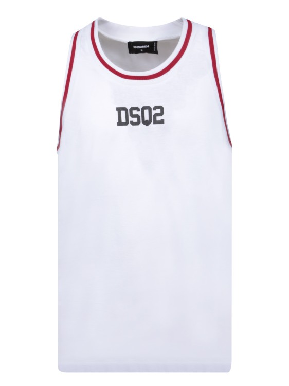 Shop Dsquared2 Cotton Tank Top In White