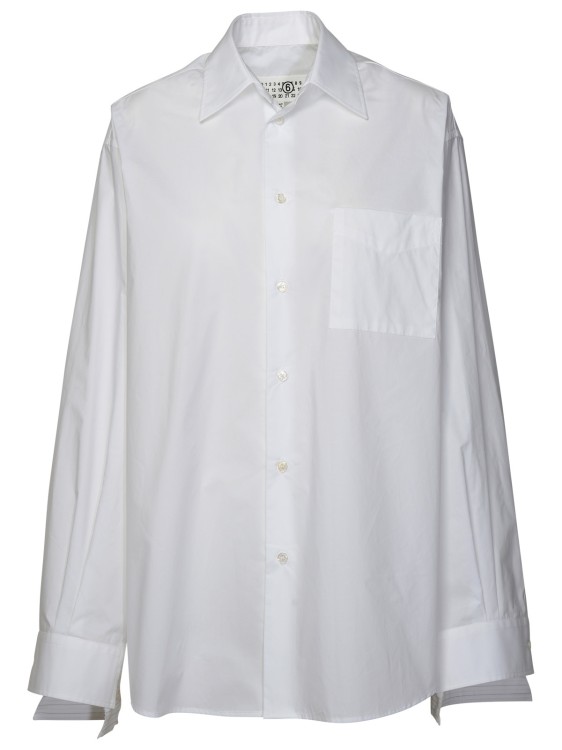 Shop Mm6 Maison Margiela Rigata Over Shirt In White