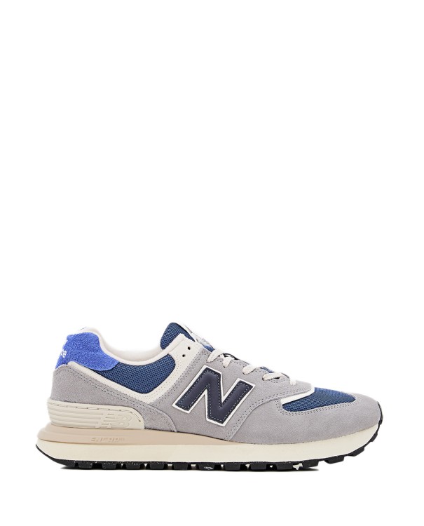 New Balance Grey Synthetic And Suede Sneakers
