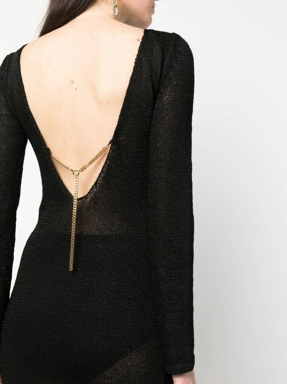 Shop Tom Ford Black Fine-knit Midi Dress