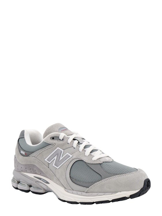 Shop New Balance Grey Suede And Mesh Sneakers