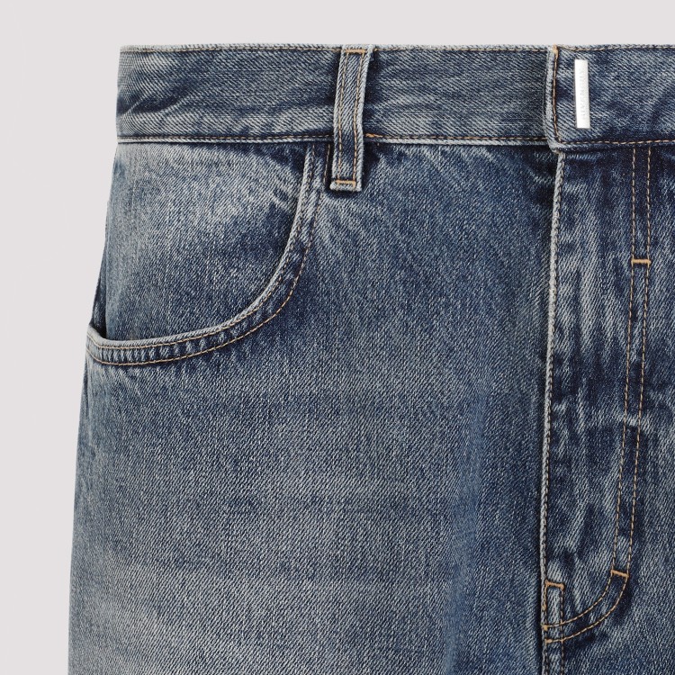 Shop Givenchy Indigo Blue Cotton Round Regular Fit 5 Pockets Denim Jeans